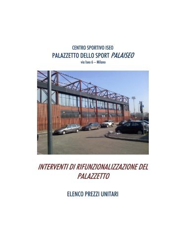 Elenco Prezzi Unitari - Milanosport