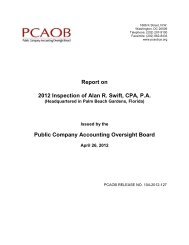 Alan R. Swift, CPA, P.A. - Public Company Accounting Oversight Board