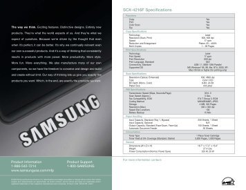 SCX-4216F Brochure - OlsonBros