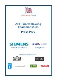 2011 World Rowing Championships Press Pack - British Rowing