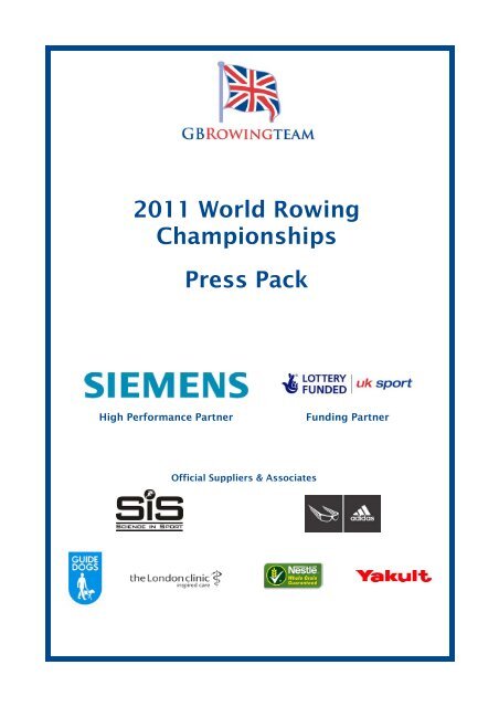 2011 World Rowing Championships Press Pack - British Rowing