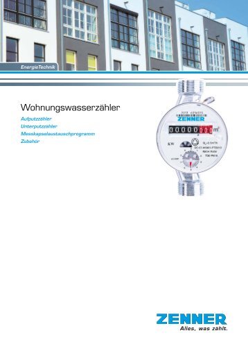 Gesamtkatalog WohnungswasserzÃ¤hler - Zenner