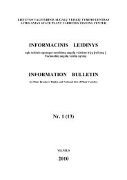 INFORMACINIS LEIDINYS INFORMATION BULLETIN Nr. 1 (13) 2010