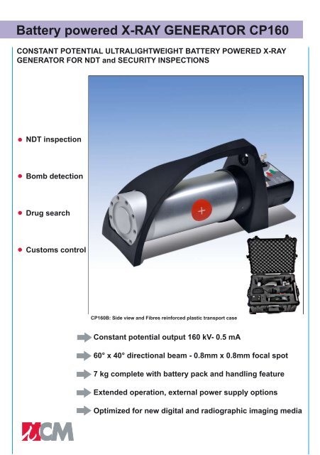 Battery powered X-RAY GENERATOR CP160 - Attc.com.vn