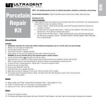 Porcelain Repair Kit - Ultradent Products, Inc.
