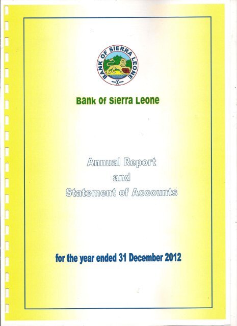 Annual Report 2012.p65 - Bank of Sierra Leone