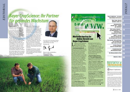 Mit Bayer CropScience auf neuem Kurs Mit Bayer CropScience auf ...