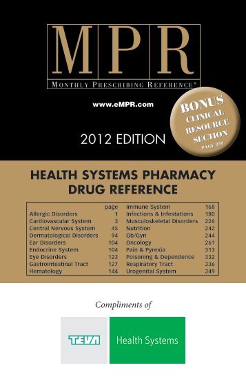 2012 EDITION - Teva Pharmaceuticals