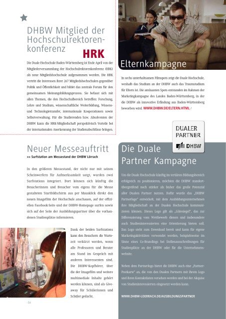 EDITION SOMMER / HERBST 2012 NR 001 - DHBW Lörrach