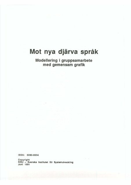 Mot nya djÃ¤rva sprÃ¥k Modellering i gruppsamarbete med gemensam ...