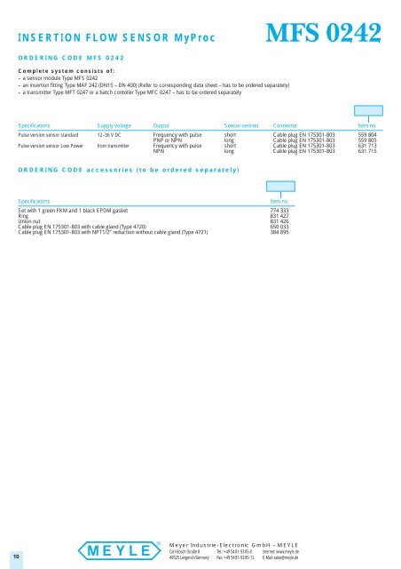 conductivity - MEYER Industrie-Electronic GmbH