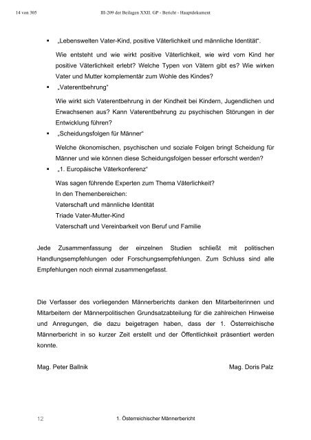 1. Ã–sterreichischer MÃ¤nnerbericht Im Auftrag des - Vaterverbot