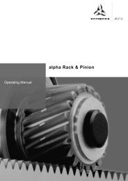 alpha Rack & Pinion - Wittenstein