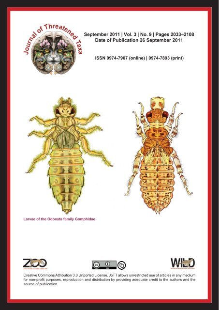 Booklet Sept 11.pdf - Journal of Threatened Taxa