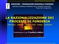 LA RAZIONALIZZAZIONE DEI PROCESSI DI FONDERIA - Assofond