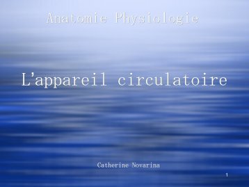 Anatomie et physiologie de l'appareil circulatoire - Jacquet Stephan