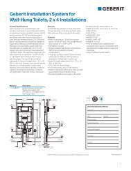 geberit installation System for Wall-hung toilets, 2 x 4 installations