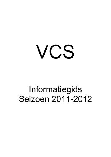 Infoboekje VCS 2011-2012 - VCS Surhuisterveen