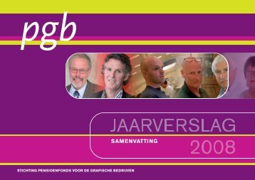 Jaarverslag PGB 2008 - PensioenfondsPGB