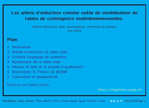 Les arbres d'induction comme outils de modélisation de tables de ...