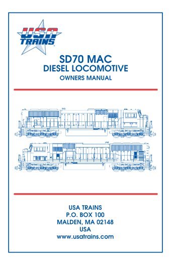 Owners manual - USA Trains