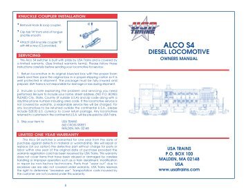 Alco S4 Manual - USA Trains