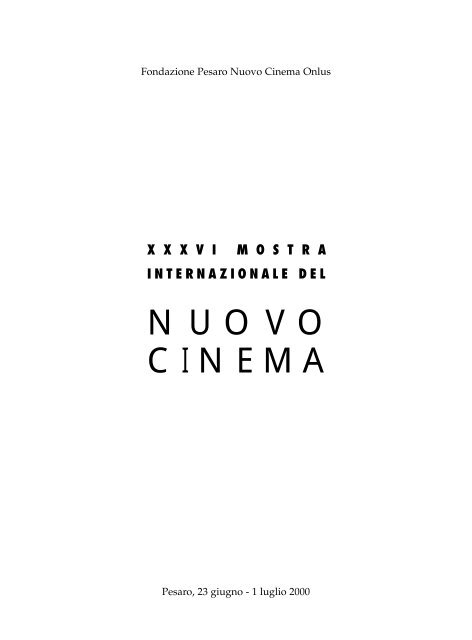 download document - Mostra internazionale del nuovo cinema