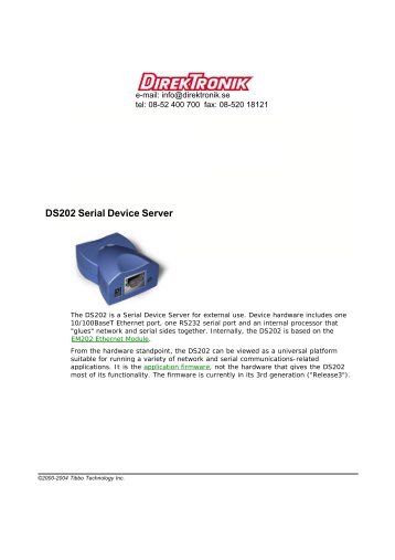 DS202 Serial Device Server