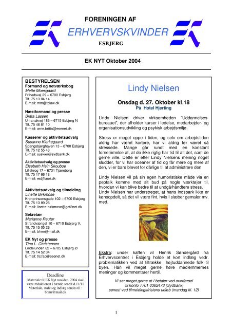 EK Nyt oktober 2004.pdf - Foreningen af Erhvervskvinder