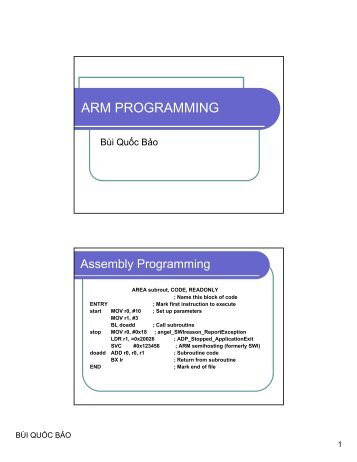 ARM PROGRAMMING