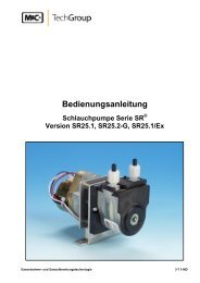 Bedienungsanleitung Schlauchpumpe Serie SR - M&C