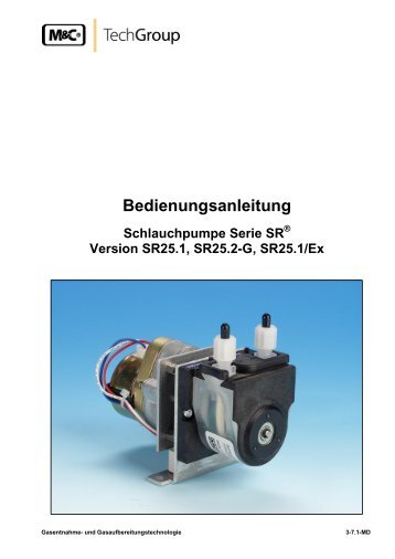 Bedienungsanleitung Schlauchpumpe Serie SR - M&C