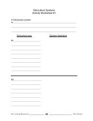 Silviculture Systems Activity Worksheet #1 - Learn Forestry