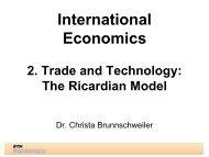 Trade and Technology: The Ricardian Model - CER-ETH