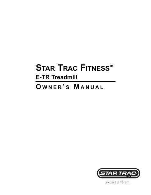 E-TR Treadmill - Star Trac Support