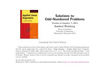Solutions to Odd-Numbered Problems - School of Statistics