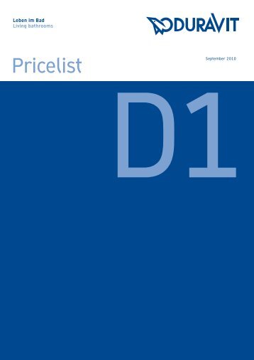 Duravit D1 Price List