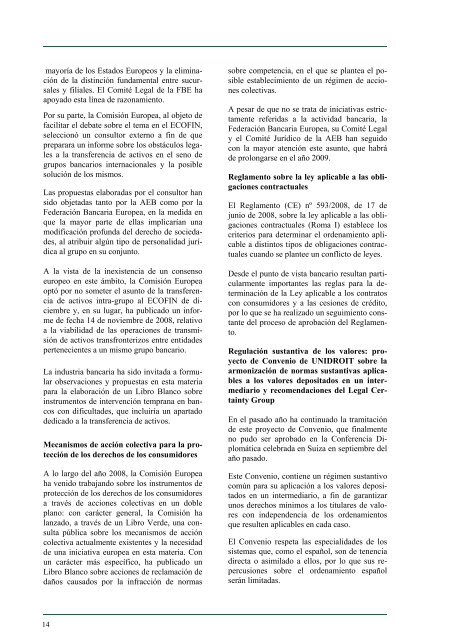 MEMORIA 2008 - AsociaciÃ³n EspaÃ±ola de Banca