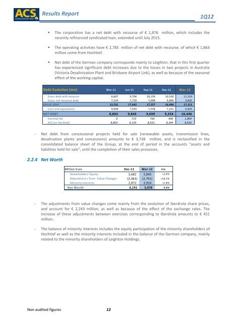 Results Report - Grupo ACS