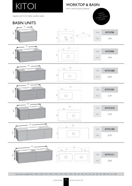 prices within this guide are recommended retail ... - Ambiance Bain