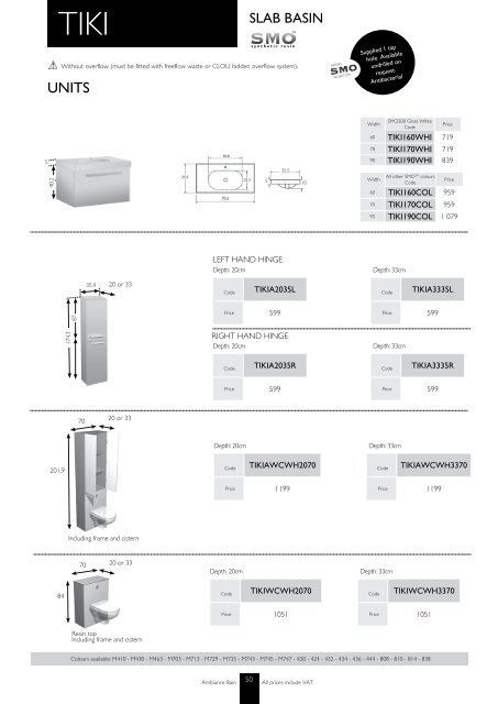 prices within this guide are recommended retail ... - Ambiance Bain