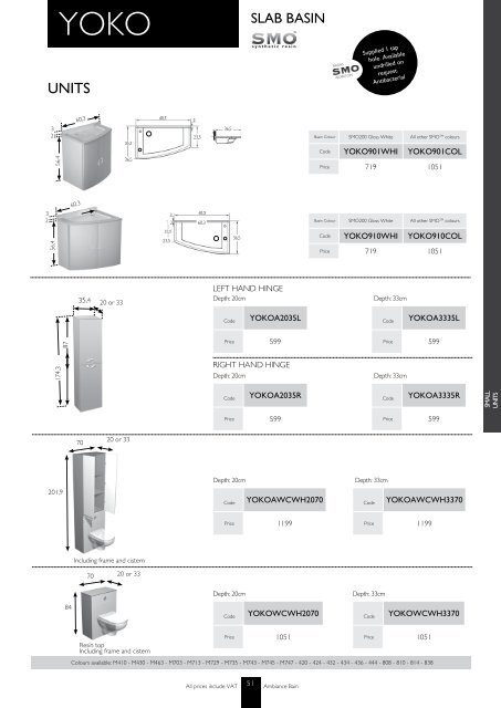 prices within this guide are recommended retail ... - Ambiance Bain