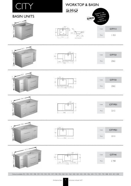 prices within this guide are recommended retail ... - Ambiance Bain