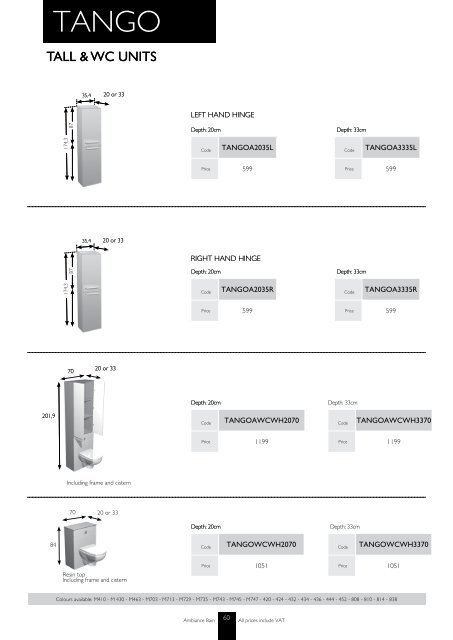 prices within this guide are recommended retail ... - Ambiance Bain