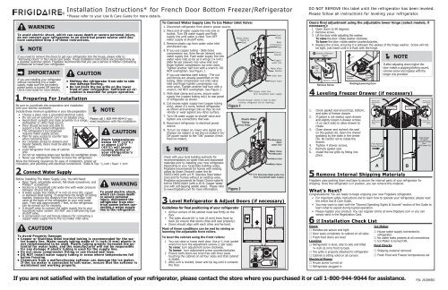 Curated visual reference: Picture Idea: Installation Instructions For French Door Bottom Freezer Refrigerator