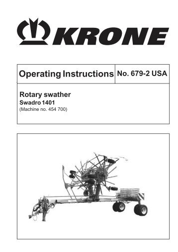 Operating Instructions No. 679-2 USA