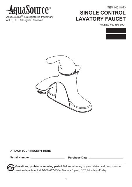 Single Control Lavatory Faucet