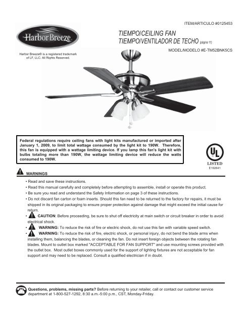 Tiempo Ceiling Fan Tiempo Ventilador De Techo Lowe S