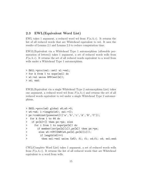 A Computer Implementation of Whitehead's Algorithm