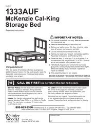 1333AUF McKenzie Cal-King Storage Bed - Whittier Wood Products